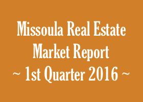 Missoula Residential Real Estate – 1st Quarter 2016 image