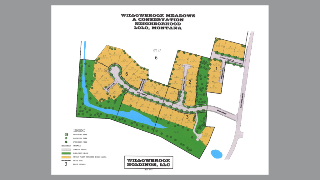 Willowbrook Meadows plat map